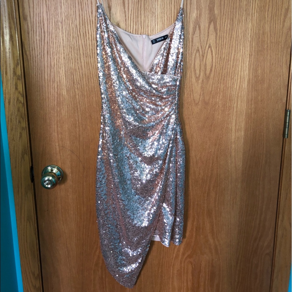 Rose Gold sequin dress!!
